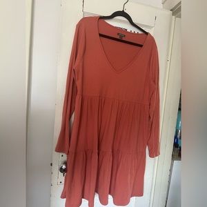 Rib-Knit Tiered Dress XXL